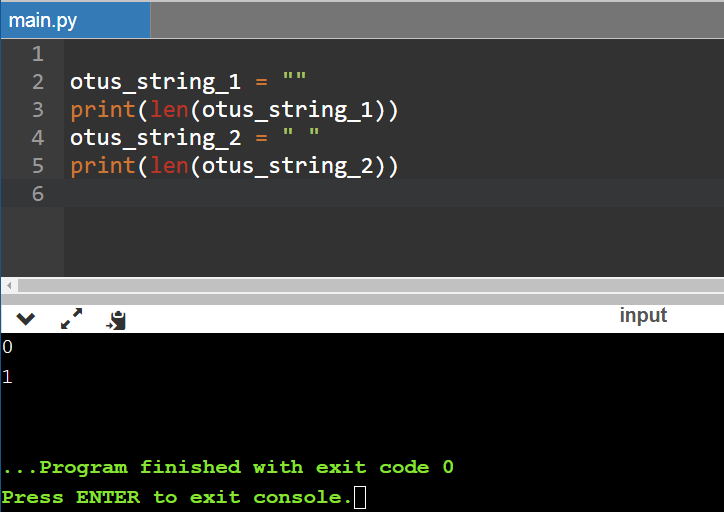 Работа со строками в Python OTUS