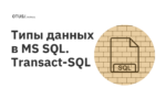 Типы данных в MS SQL. Transact-SQL Типы данных в MS SQL. Transact-SQL