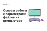 Основы работы с параметрами файлов на компьютере Основы работы с параметрами файлов на компьютере