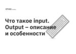Что такое input. Output – описание и особенности