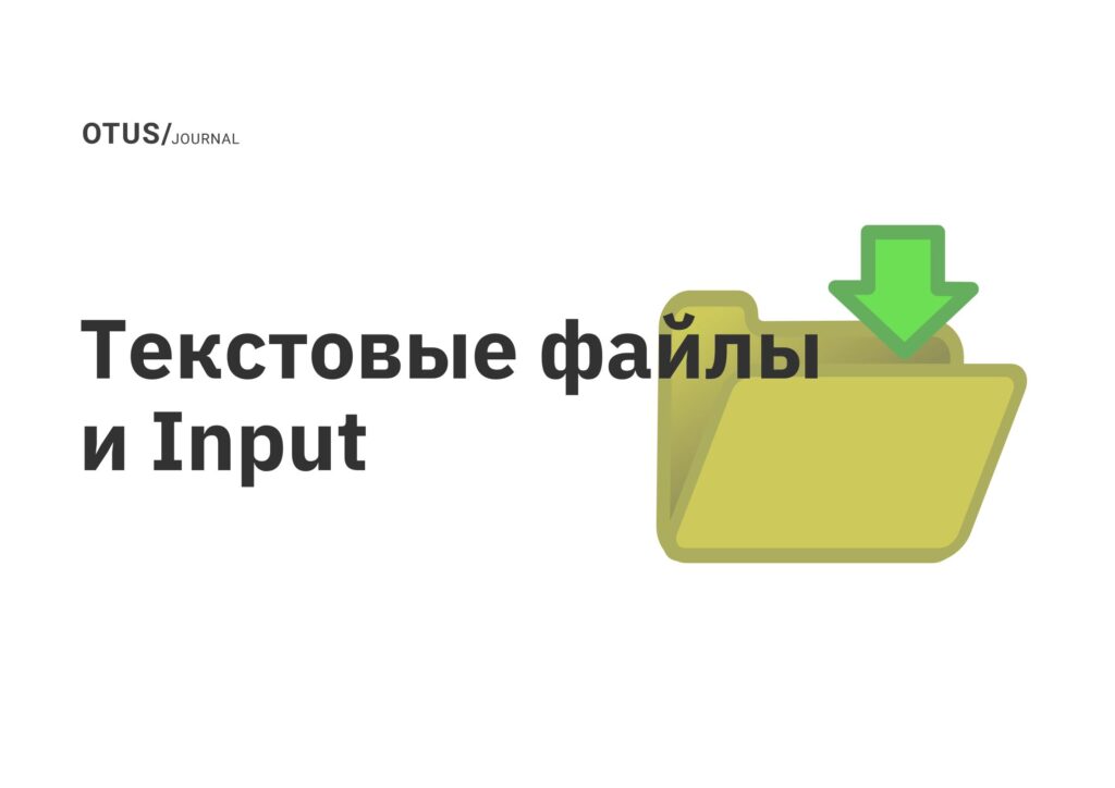 Текстовые файлы и Input