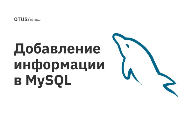 Добавление информации в MySQL Добавление информации в MySQL