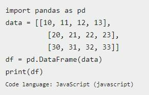 Pandas: как создавать DataFrames